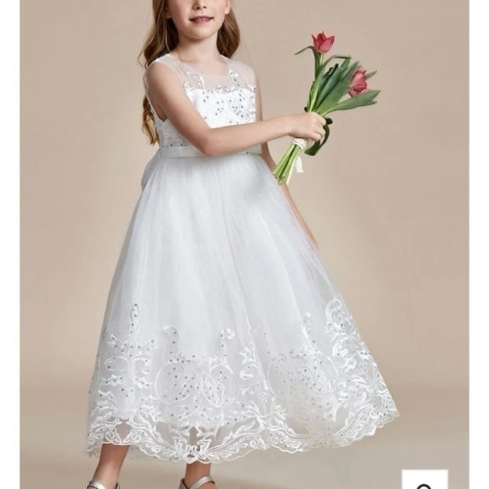 Gorgeous Applique Princess Dress sparkle and shine gown 12yr old girl